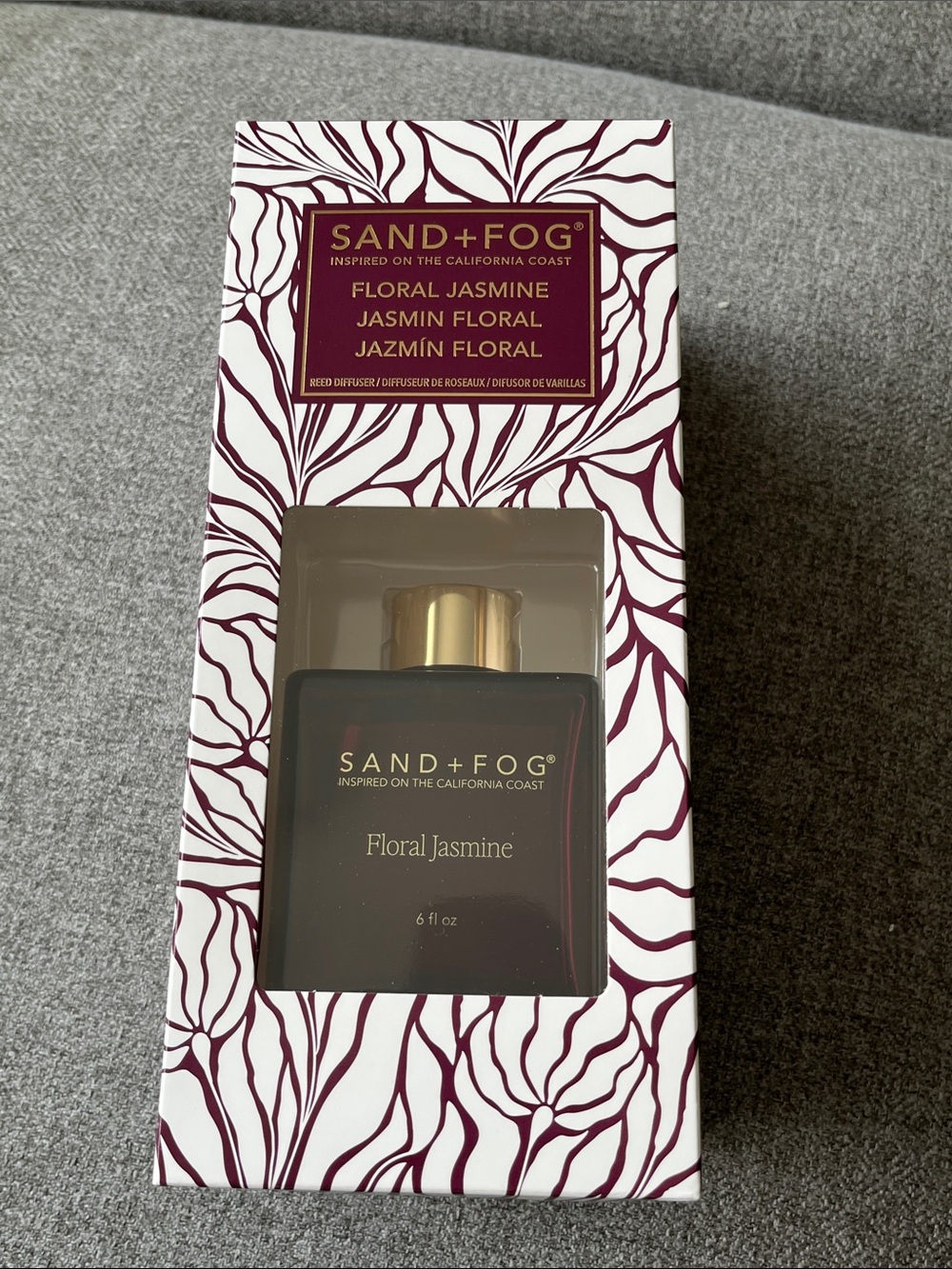 NEW❗️SAND+FOG Floral Jasmine Reed Diffuser - 5 reeds 6 fl oz 177 ml